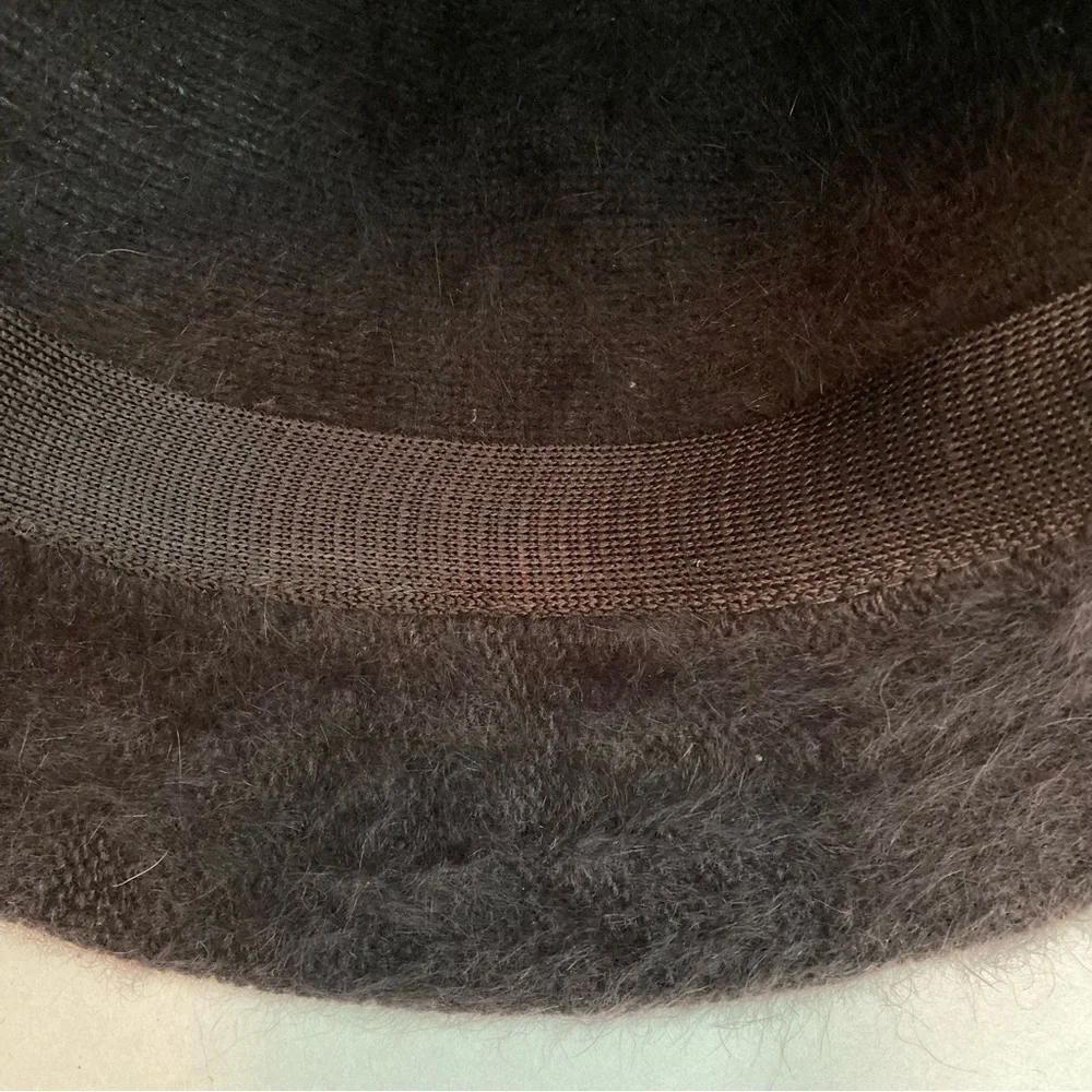 Shihreen Hat Turn Brim Fedora Textured Brown‎ Angora Blend (One Size)